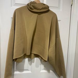 Brown OAK & FORT turtleneck sweater. Never worn. Size large